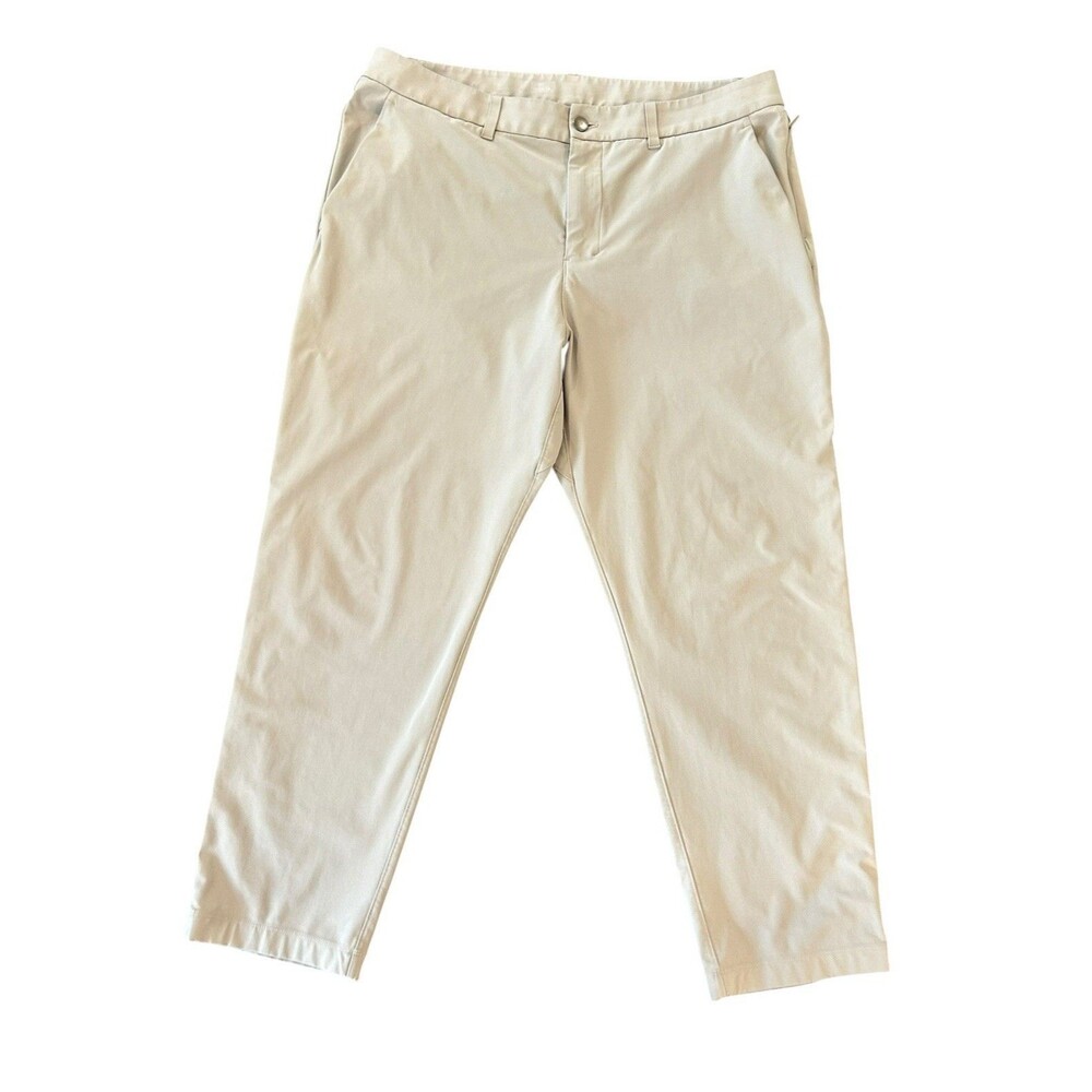 Lululemon ABC Slim Fit Pant Mens 36x27 Trench Performance Stretch Chino EUC